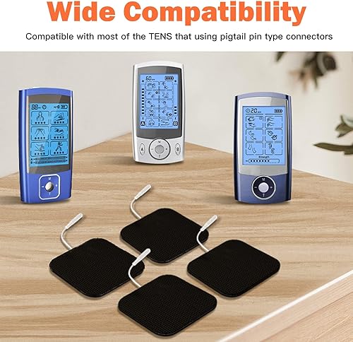 Miniatura 5 de Paquete de 24 almohadillas de repuesto TENS de 2 x 2 pulgadas que se reutilizan más de 45 veces, almohadillas autoadhesivas mejoradas compatibles