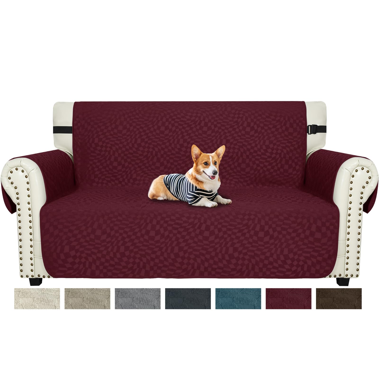 Ystyle Funda Sofa 2 Plazas, Fundas Sofa Anti Perros, Protector Sofa, Fundas De Sofa Anti Gatos, Fundas para Sofa Antideslizante, Funda De Sofa Resistente Al Polvo Y Manchas, Rojo Global Recycled Standard Global Recycled Standard Global Recycled Standard
