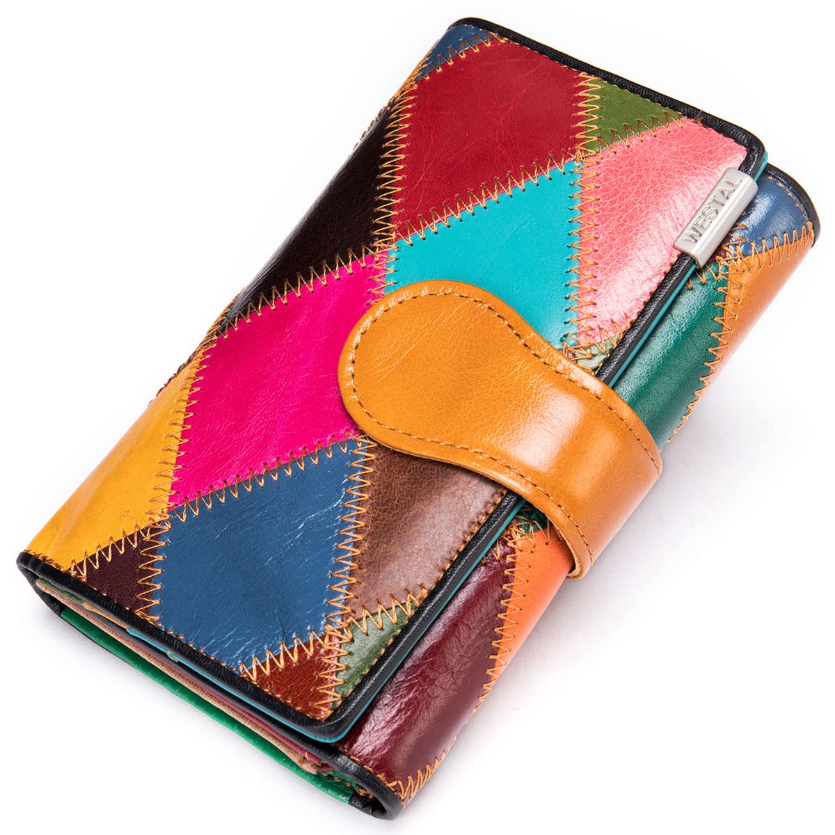 Rits Portemonnee Multicolor Rood - Barneys Leather