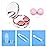 Cute Contact Lens Case Portable Travel Box with Mirror Tweezers Remover Tool Solution Bottle for Office and Outdoor