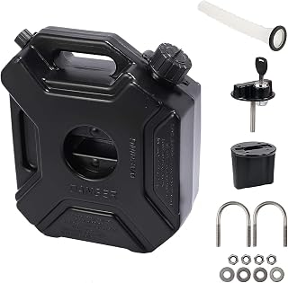 Moovul Gas Can,5L Liters Fuel Tank Jerry Can Gas Can Car Motorcycle Spare Petrol Oil Tank Backup Fuel-Jugs Canister with Lock Key Black