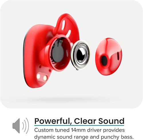 Miniatura 7 de Cleer Goal Sport - Auriculares inalámbricos con batería de 20 horas, para entrenamiento y ejercicio, resistentes al agua y al sudor, controles