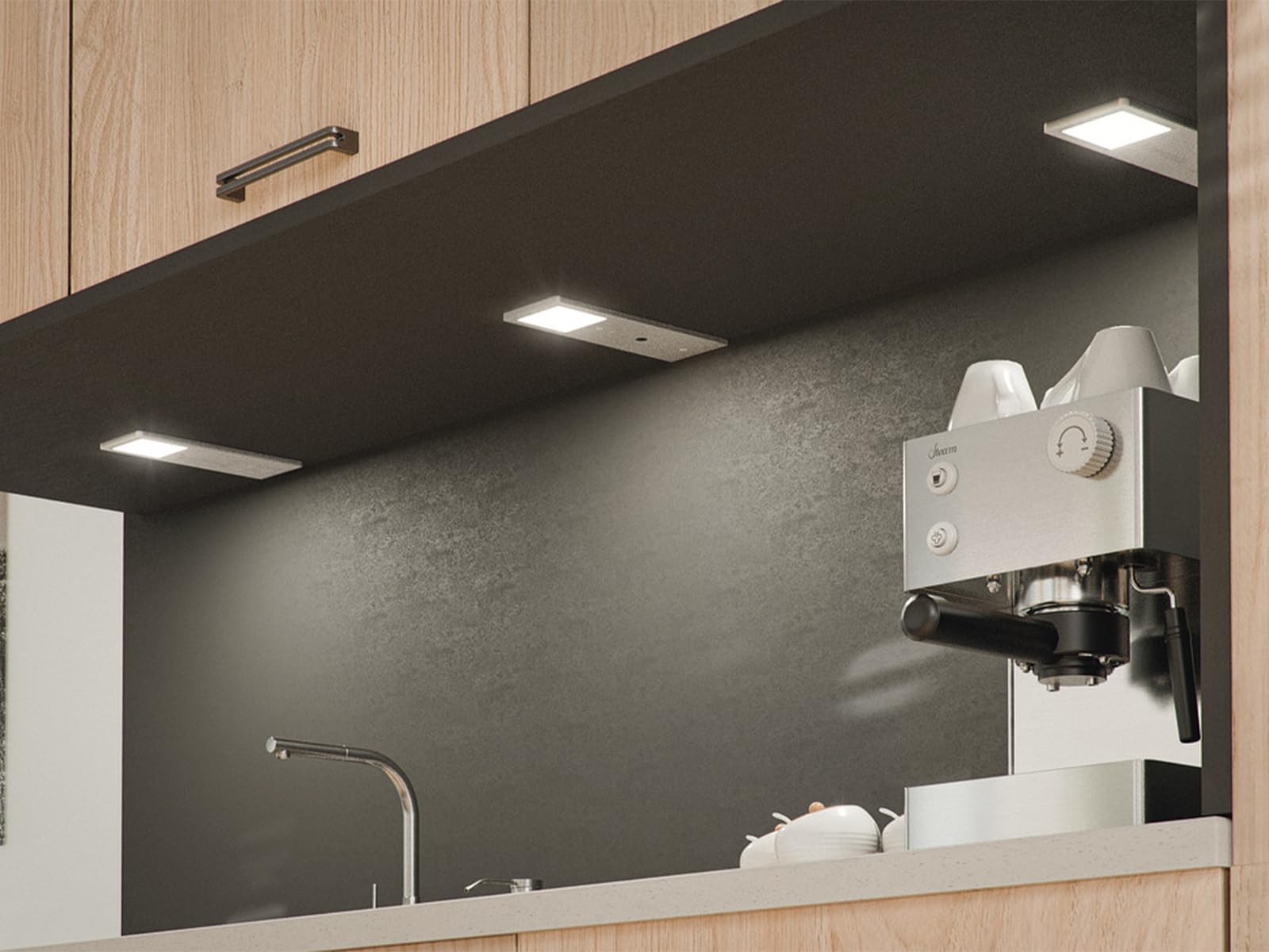 HÄFELE - 833.77.450 Unterbauleuchte Loox5 LED 3100 Schwarz 3-er Set