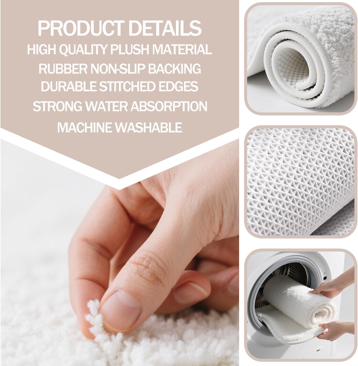 Cute Dachshund Bathroom Rug, Soft Plush Kawaii Animal Tufted Bath Room Mat, Non-Slip & Machine Washable, Absorbent & Quick Dry Floor Door Mat Home Decor for Shower, Tub and Sink, 19.7"x33.5"