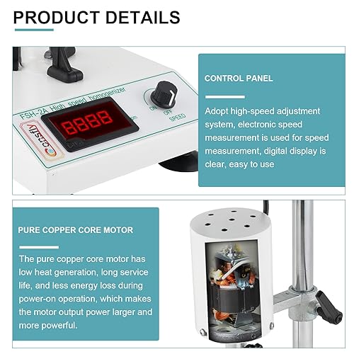 Miniatura 4 de Dispersor 5~33.8 fl oz del emulsionador del homogeneizador del laboratorio del homogeneizador de alta velocidad versión actualizada FSH-2A