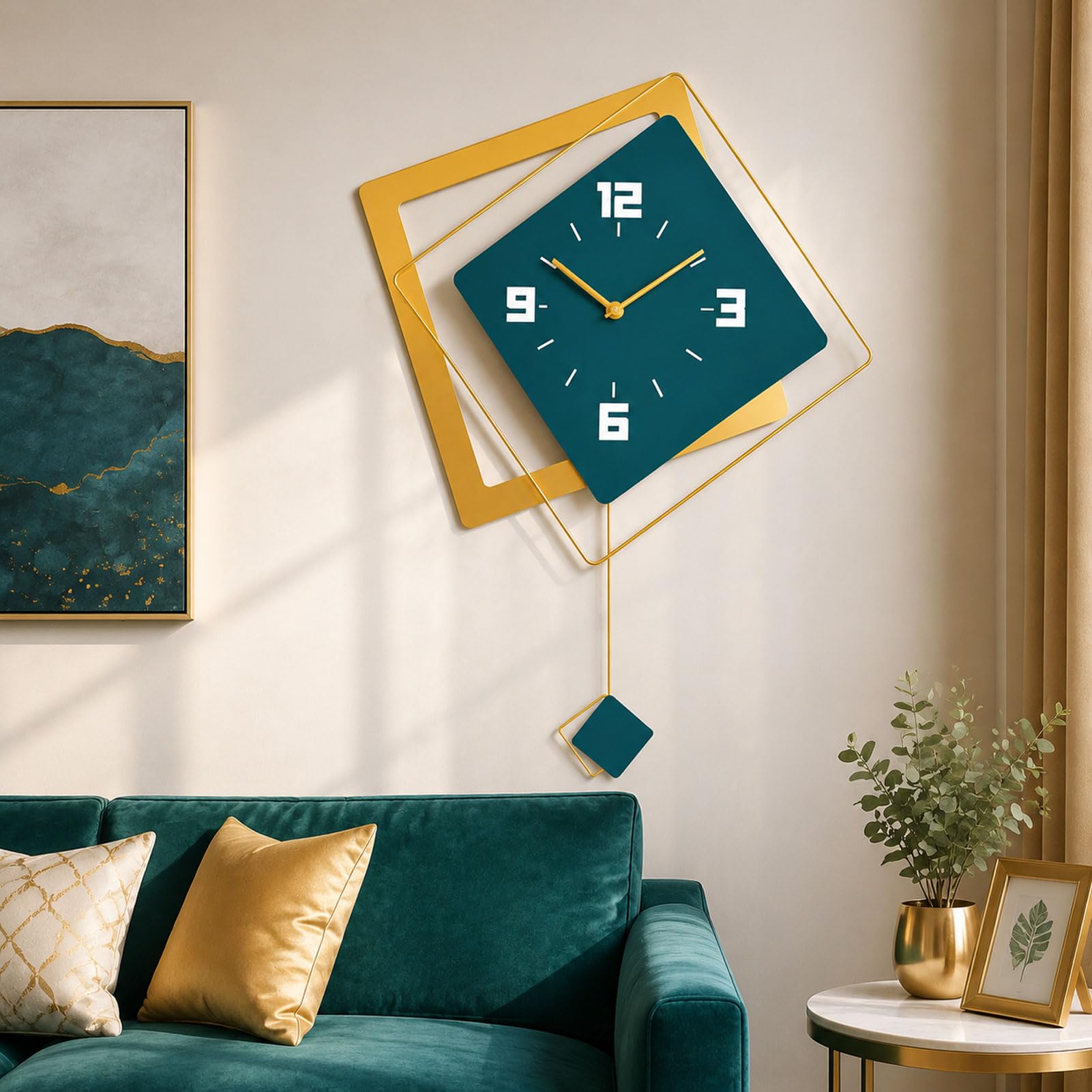 YLME Reloj de Pared Reloj de Pared Decorativo Moderno con péndulo
