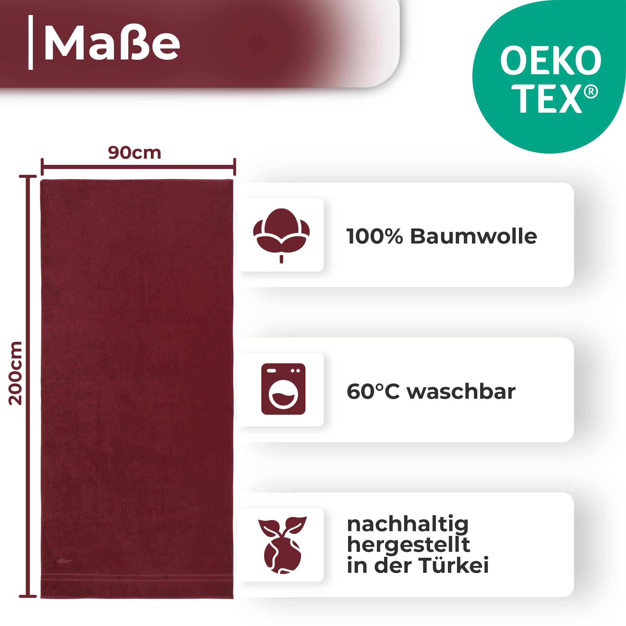 Deluxe Handdoeken set Bordeaux kopen