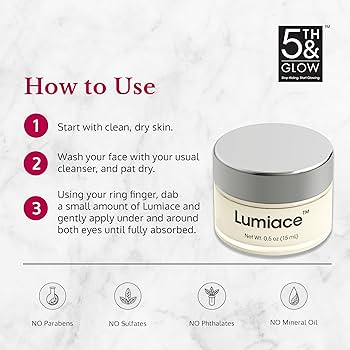 Amazon.com: 5th & Glow Lumiace Eye Wrinkle Cream for Women