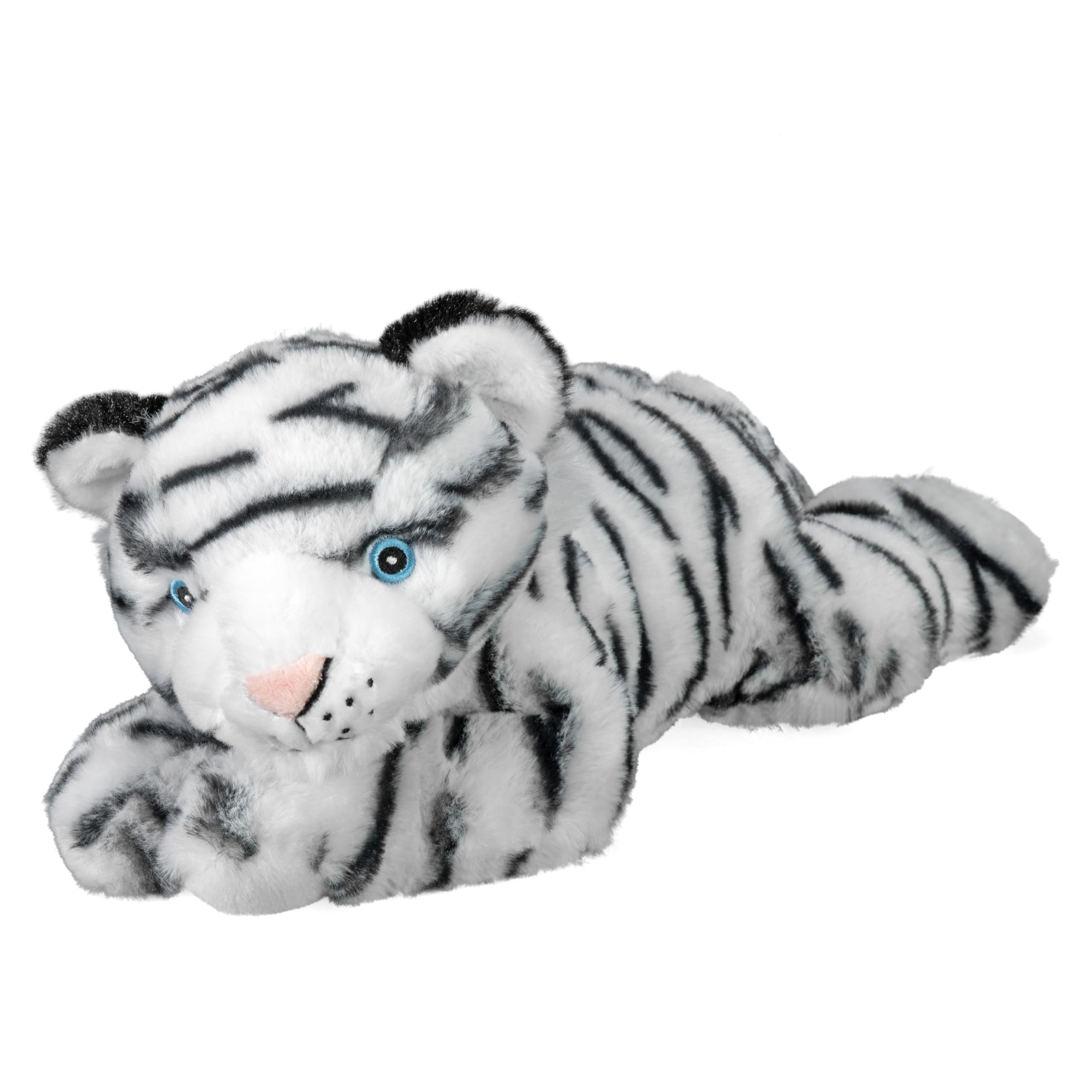 Wild Republic EcoKins White Tiger Stuffed Animal 12 inch, Eco Friendly Gifts for Kids, Plush Toy, Handcrafted Using 16 Recycled Plastic Water Bottles