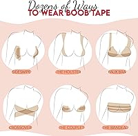 Vista 8 de WonderTwins Cinta de levantamiento de senos - Cinta adhesiva impermeable y resistente al sudor - Cómoda e invisible debajo de la ropa