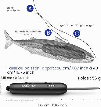 Leurre De Pêche électronique Smart Bait Mini – Rechargeable, Auto-nageant, étanche 150m, Sonar Intégré, Pour Thon, Bar, Brochet
