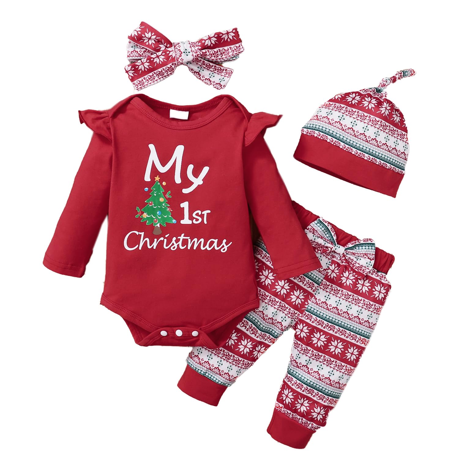 Loalirando Baby Christmas Romper 12-18 Months - Green Tree & Truck Design | Buy Now With Express International Delivery