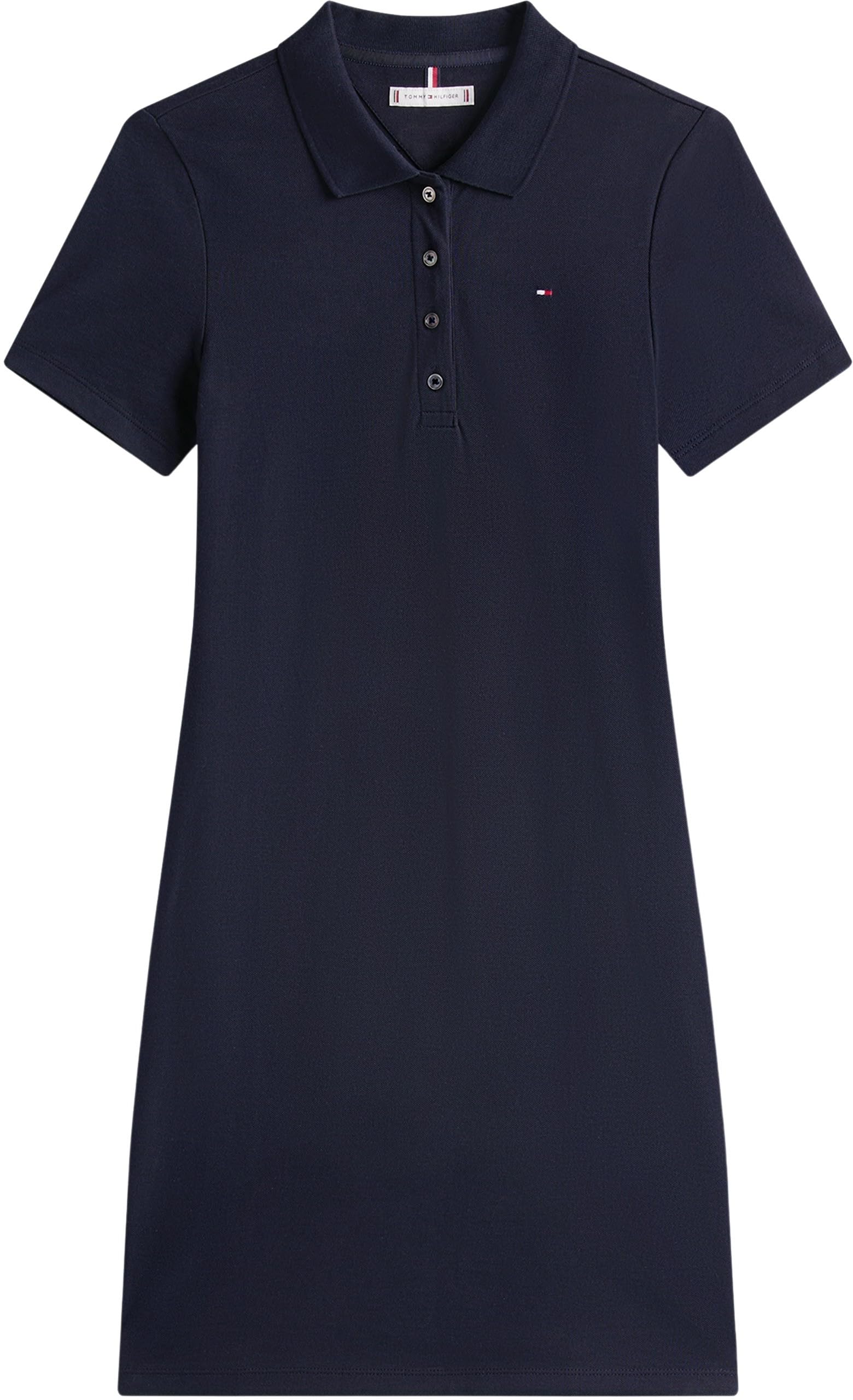 Tommy Hilfiger Damen Polokleid 1985 Slim Pique Slim Fit