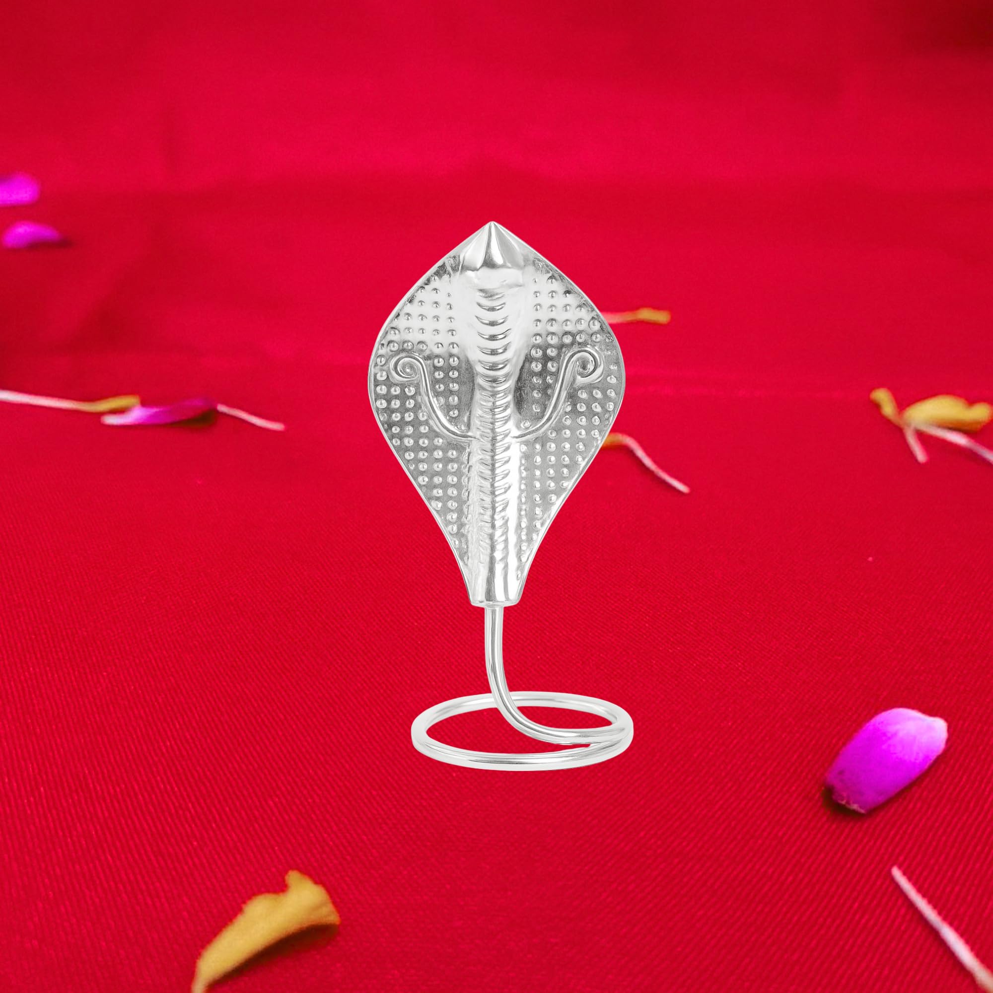Mystic Toy Store Silver Nag Devta Idol for Shivling Home Mandir Puja Room Small Snake Nagraj Vasuki Panchami Religious Devotional Decoration Items Decorative Items-image-11