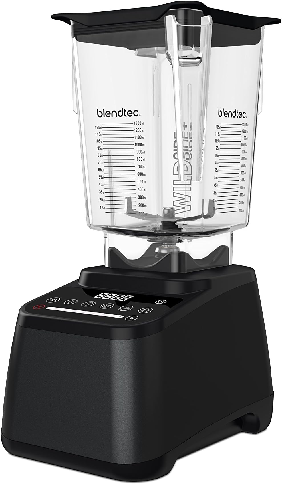 Blendtec Designer 675 Blender with WildSide+ Jar (90oz), Commercial-Grade Power, 5 Pre-Programmed Cycles, 8-Speeds, Sleek and Slim, Charcoal