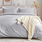 Sasttie Duvet Cover Full, 3-Piece Ultra Soft Double Brushed Bedding Sets for All Season Use, Includes 1 Duvet Cover 80x90 Inches, 2 Envelope Pillowcases 20x26 Inches, Light Grey