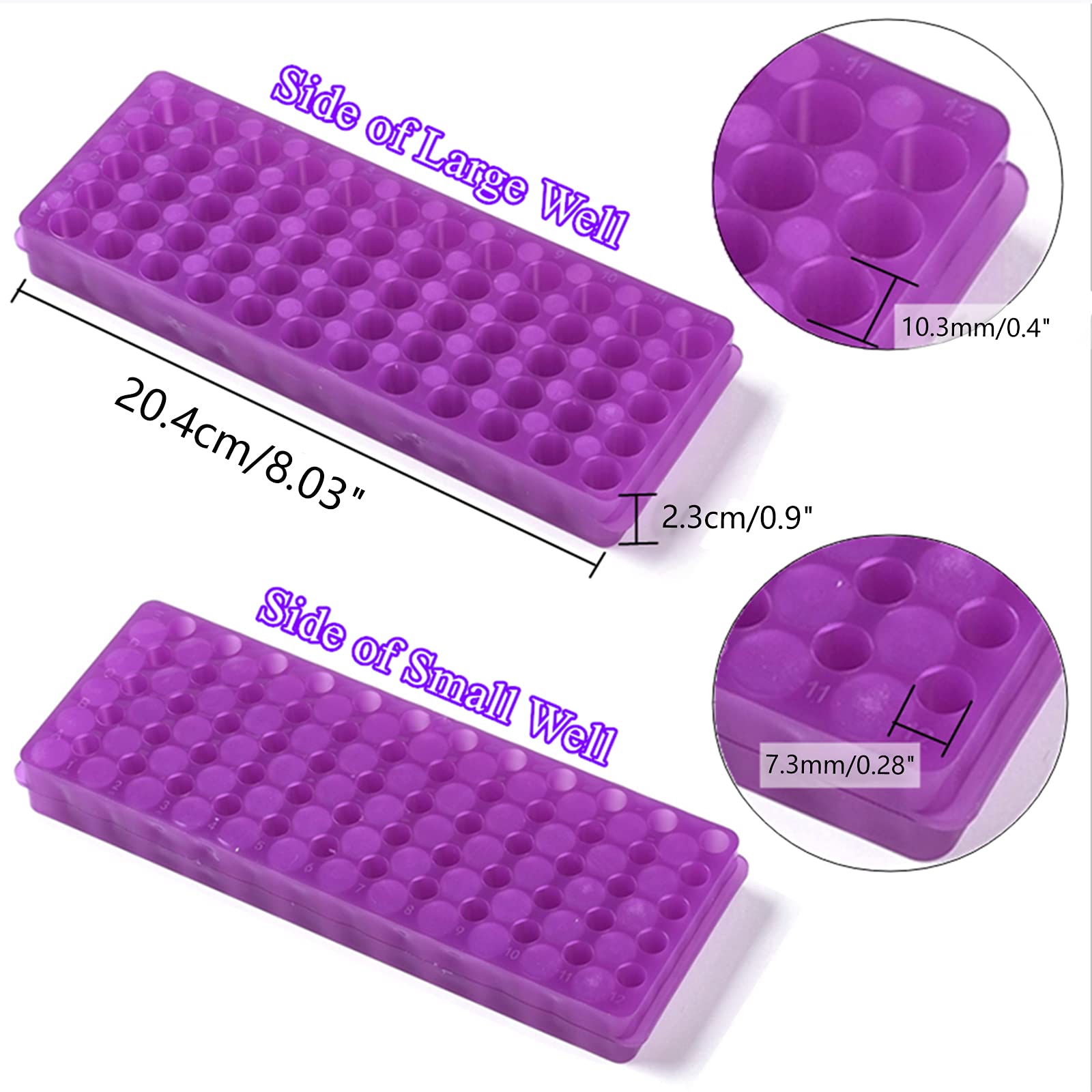Buy OLYCRAFT 6PCS Polypropylene Microcentrifuge Tube Rack, Double Panel