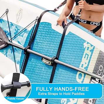 FGen Sup Carrying Strap, Surfboard Carrying Strap, Durable, Adjustable Surfboard Strap Accessory for Stand Up Paddle Boards, SUP, Longboards, Kayaks