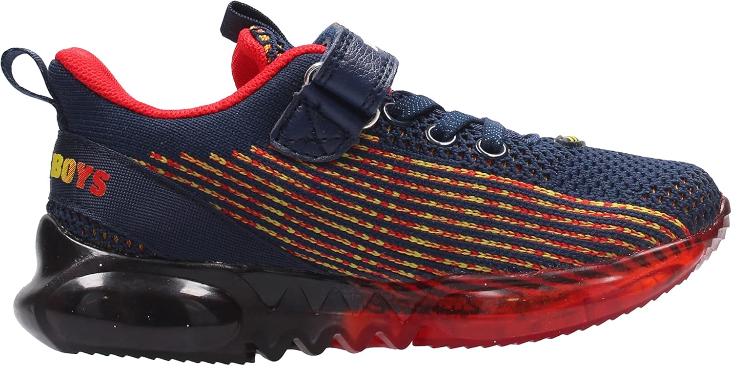 Bull boys - dinosauro lights sneaker - 35 - blu