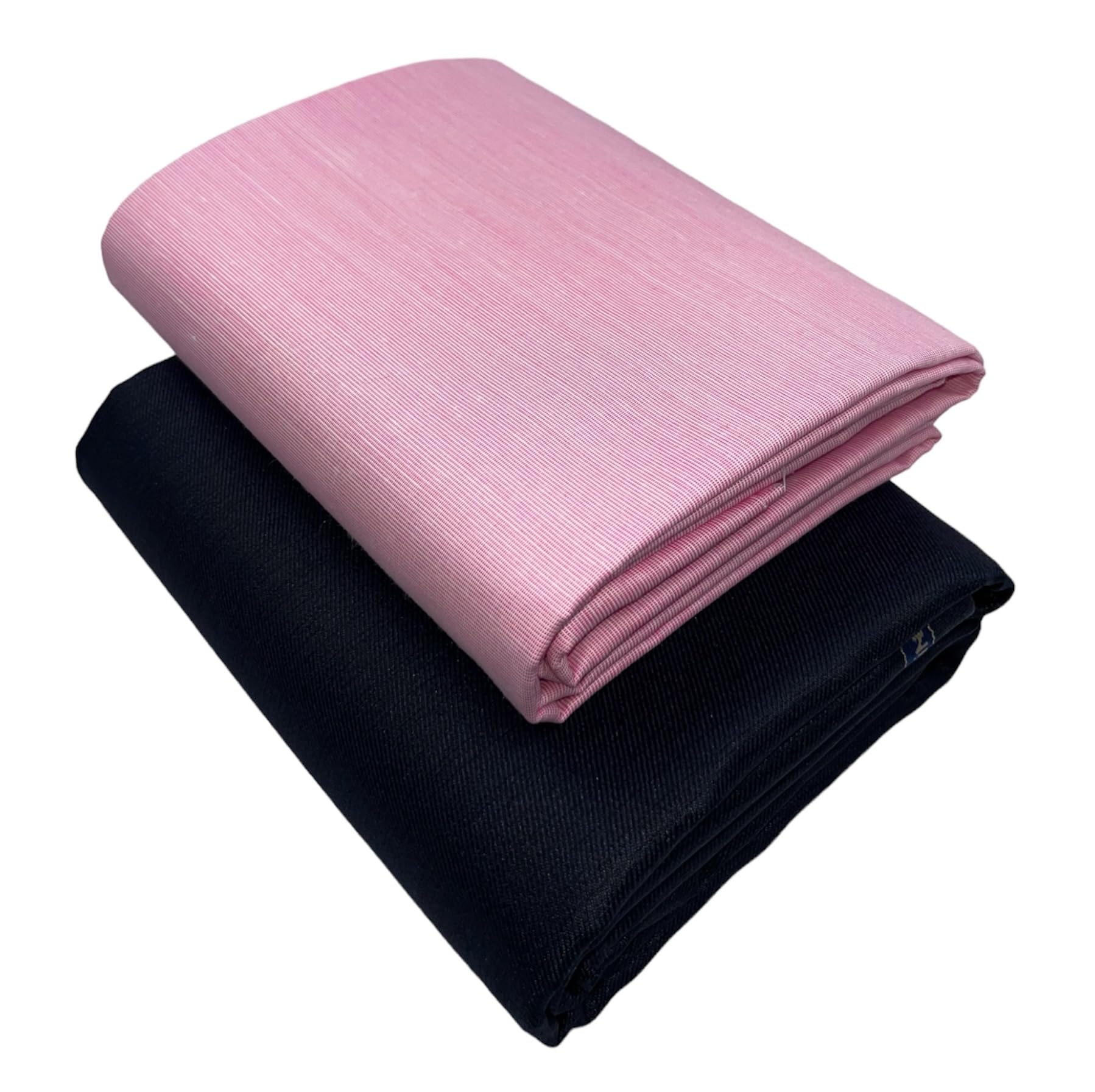 jhabak's Premium Shirt and Trouser Fabric - Cotton Blend Material - 2.25m Shirt Cloth - 1.20m Pant Piece (Deep Pink Shirt, Navy Blue Trouser)-picture-30