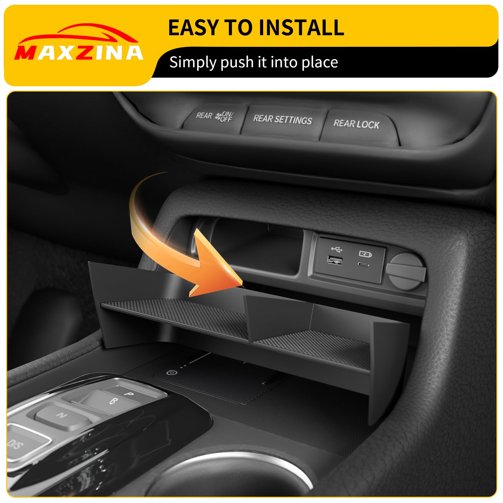 Snapklik.com : Maxzina Center Console Insert Divider Compatible