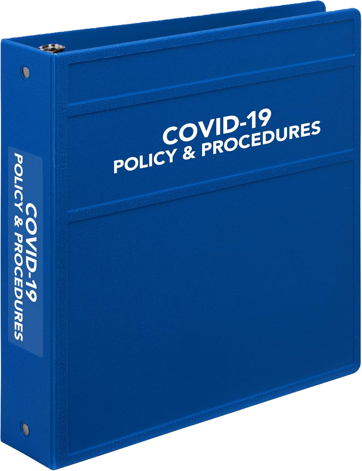 Carstens Heavy Duty 3-Ring Binder for COVID-19 Policies and Procedures – Side Opening
