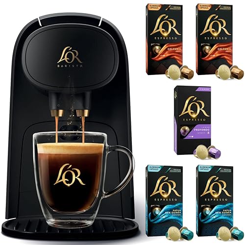 El sistema LOR Barista con 50 cápsulas de espresso suaves