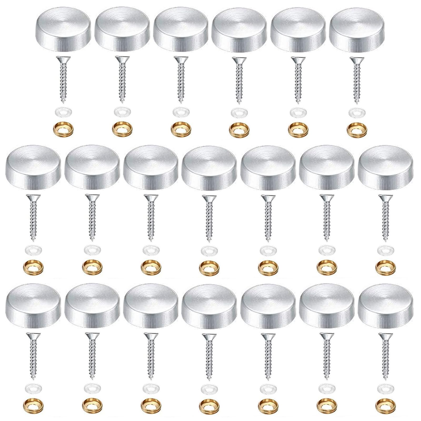 Stainless Steel Screw Covers - 20 Pack -2