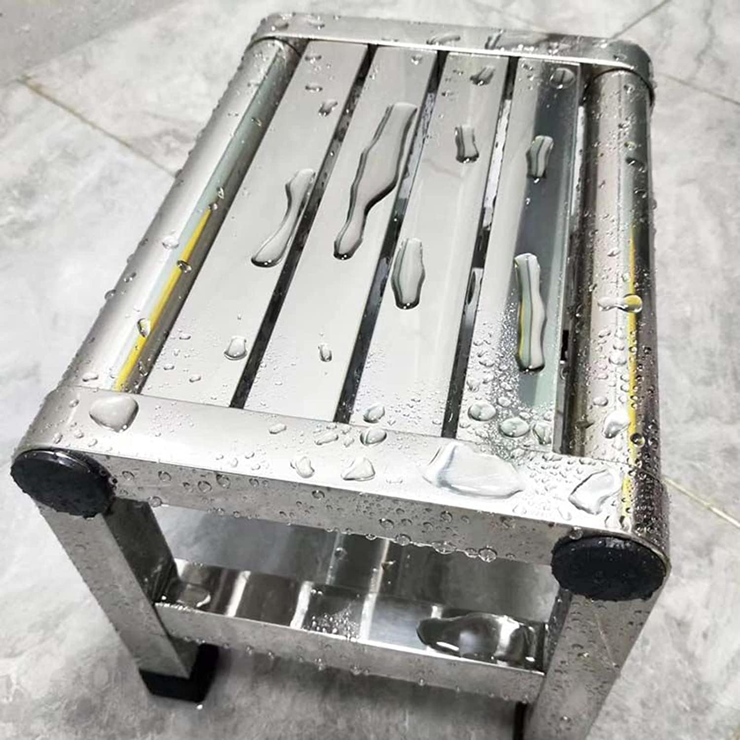 Taburete de Ducha, Asiento de Ducha, Capacidad de Carga de Acero Inoxidable 300 kg y diseño Antideslizante para Ducha, Banco de Ducha Aplicable a Personas Mayores y discapacitadas,46cm