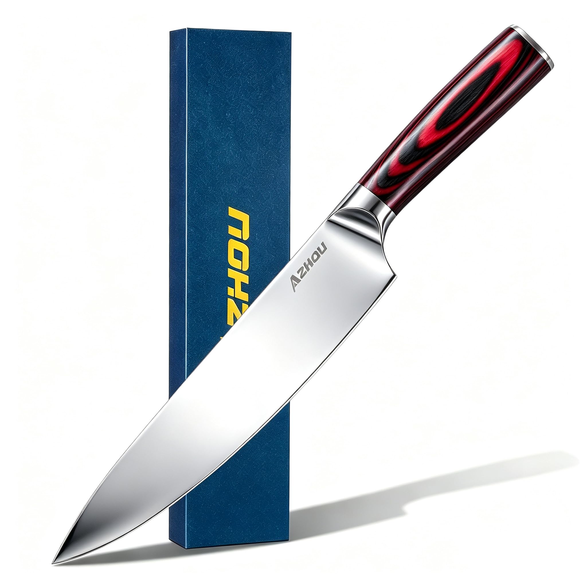 Azhou 8 Inch Chef Knife, HRC 58-60, Razor-Sharp & Long-Lasting