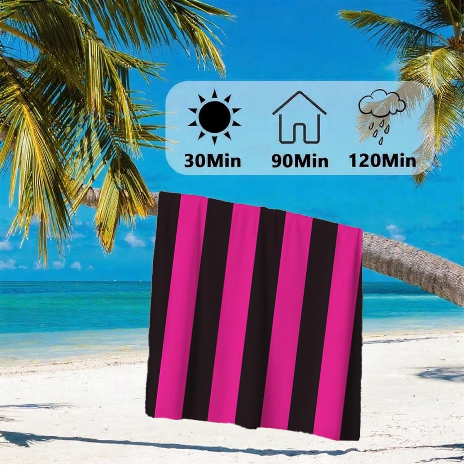 Beach Towel 90x180cm Bath Towels, Quick Dry Microfiber Towel, Sand Free, Super Absorbent, Lightweight, Compact Design, Towels for Bathroom Travel, Pool, Gym, Camping, Beach Vacation Essentials A2-815