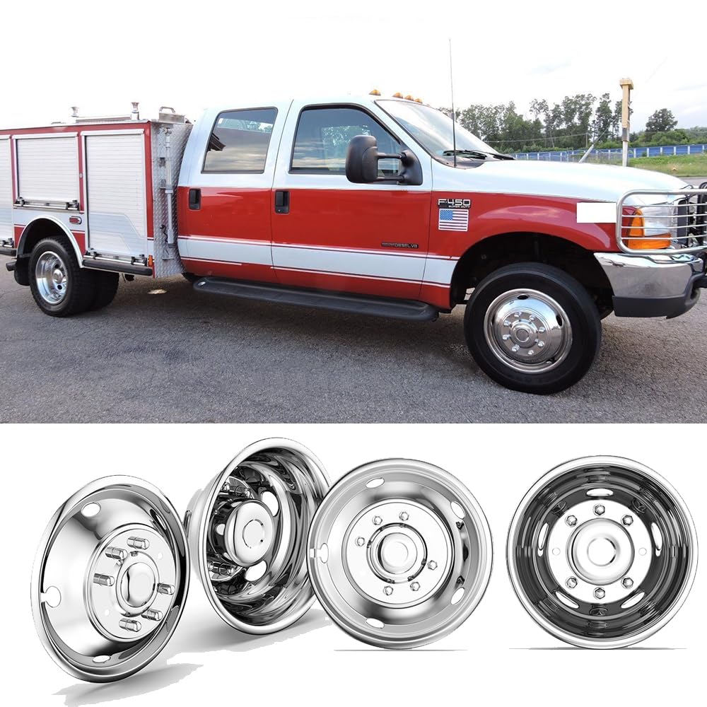 19.5" Polished Surface Wheel Simulator for 1999-2004 Ford F450/F550 Truck
