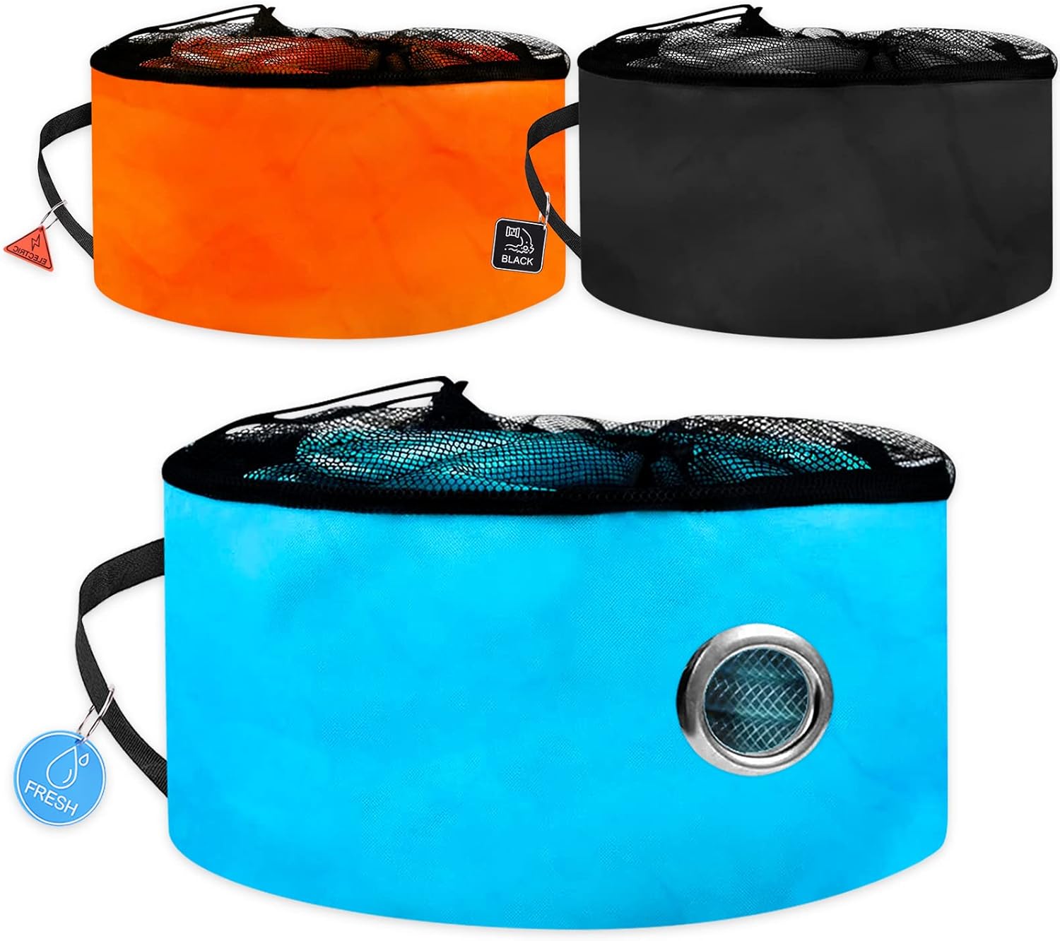 RV Hose Bags of 3 Pack,3 Colors of RV Equipment Storage Utility Bag,RV