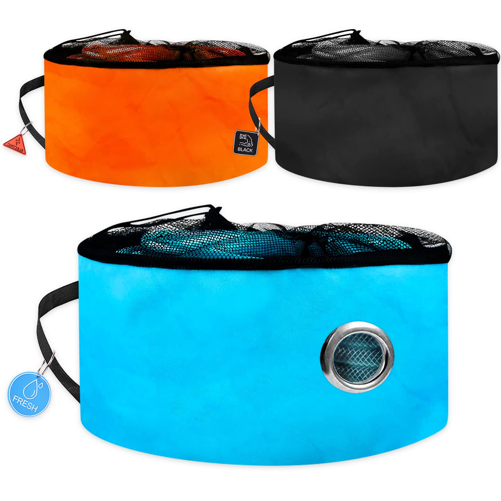 RV Hose Bags of 3 Pack,3 Colors of RV Equipment Storage Utility Bag,RV