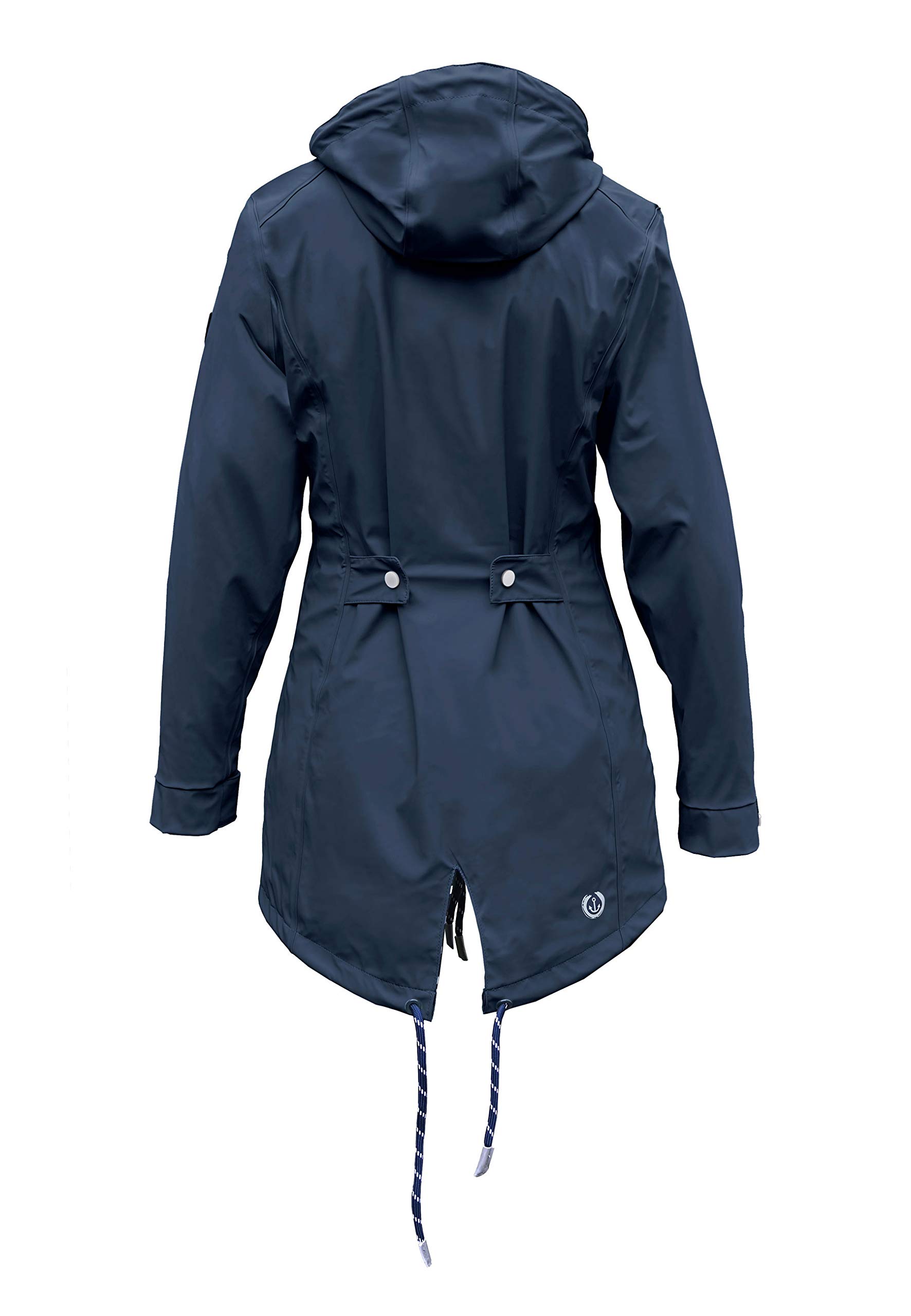 MADSea Friesennerz 620 - Chubasquero para mujer (impermeable, resistente al viento, con forro interior marítimo), color blanco y azul