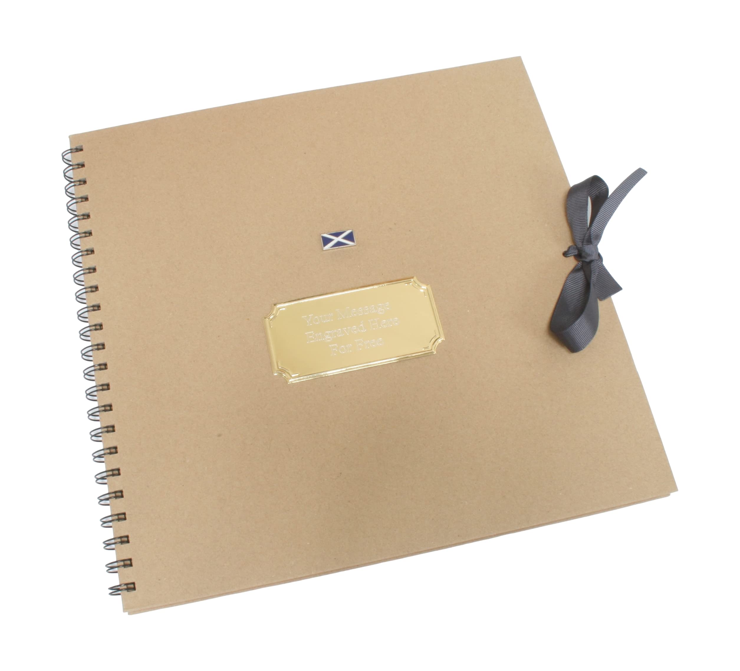 Scottish Flag Large 12" x 12" Scrapbook Spiral Bound & Free Engraving 490