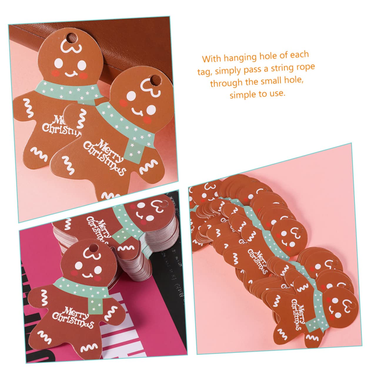 Beaupretty 400 Pièces Étiquette Fournitures D'Artisanat De Noël Étiquettes Kraft Étiquettes De Nom De Bas Étiquettes De Nom De Noël Étiquettes De Pour Étiquettes
