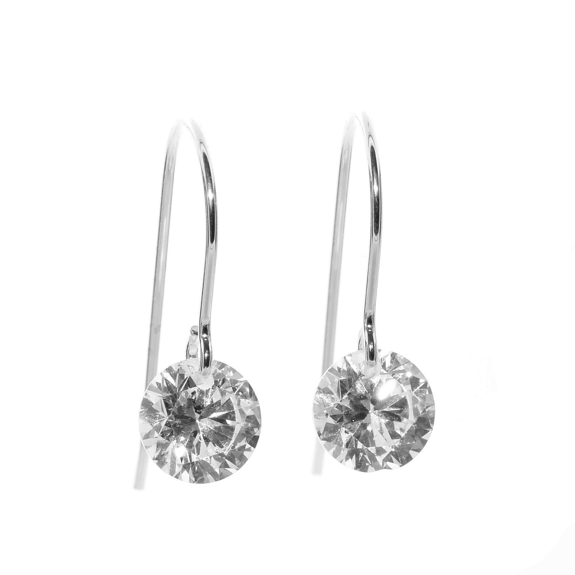 pewterhooter London Collection sparkling petite 925 Silver drop earrings. Sustainably Crafted, Naturally Beautiful. Gift Box.