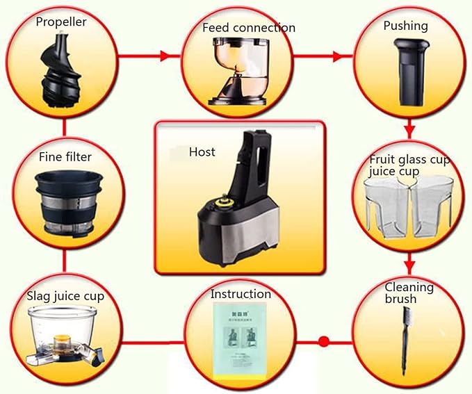 Extractor de Jugos Prensado en Frío Vertical Acero Inoxidable Boca Ancha 150W miniatura 6