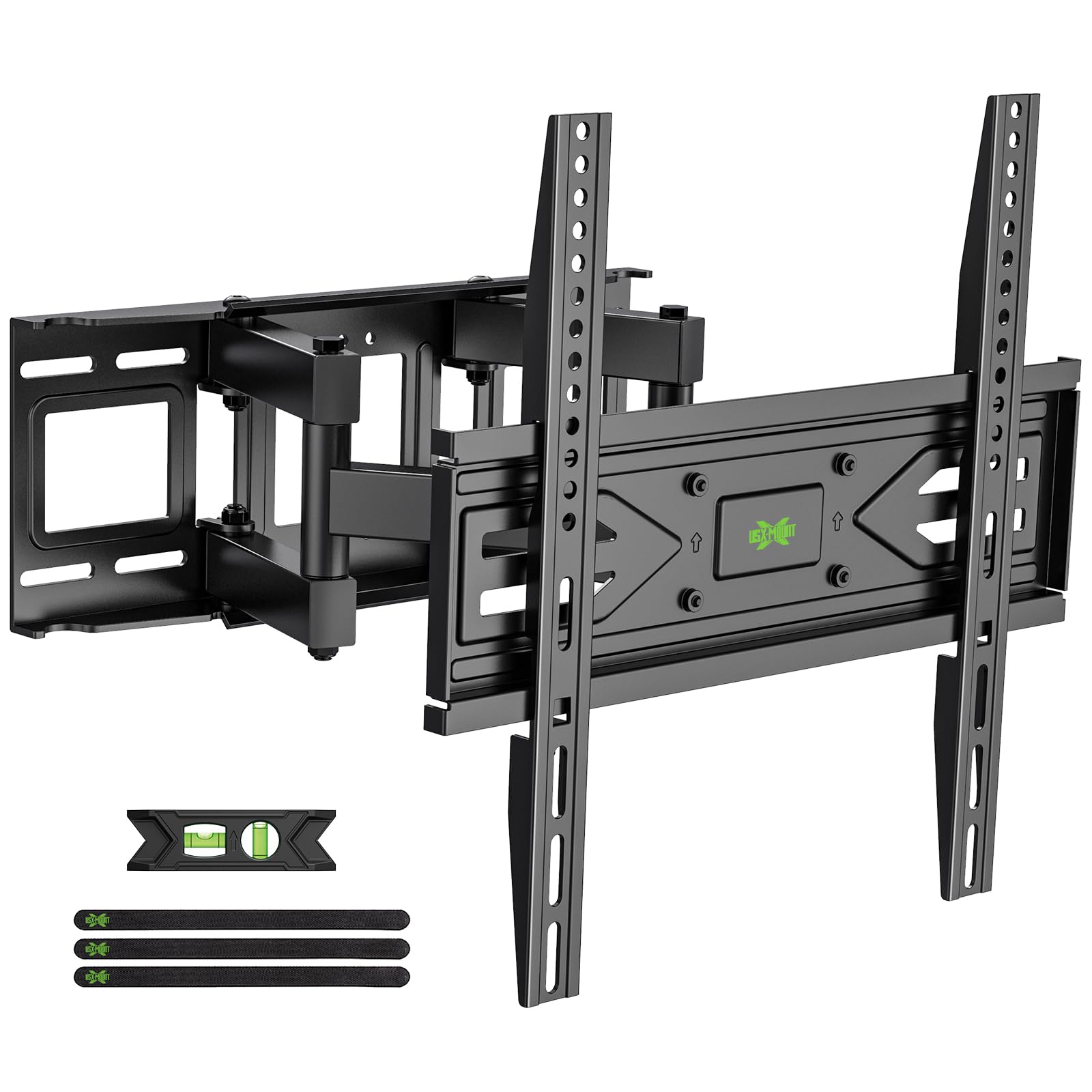 USX MOUNT Full Motion TV Wall Mount for Most 32-70 inch TVs up to 99 lbs, Wall Mount Bracket with Dual Articulating Arms, Swivel, Tilt, Max VESA 400x400mm, TV Mount Fits 12”/16” Wood StudsUSX MOUNT Full Motion TV Wall Mount for Most 32-7…