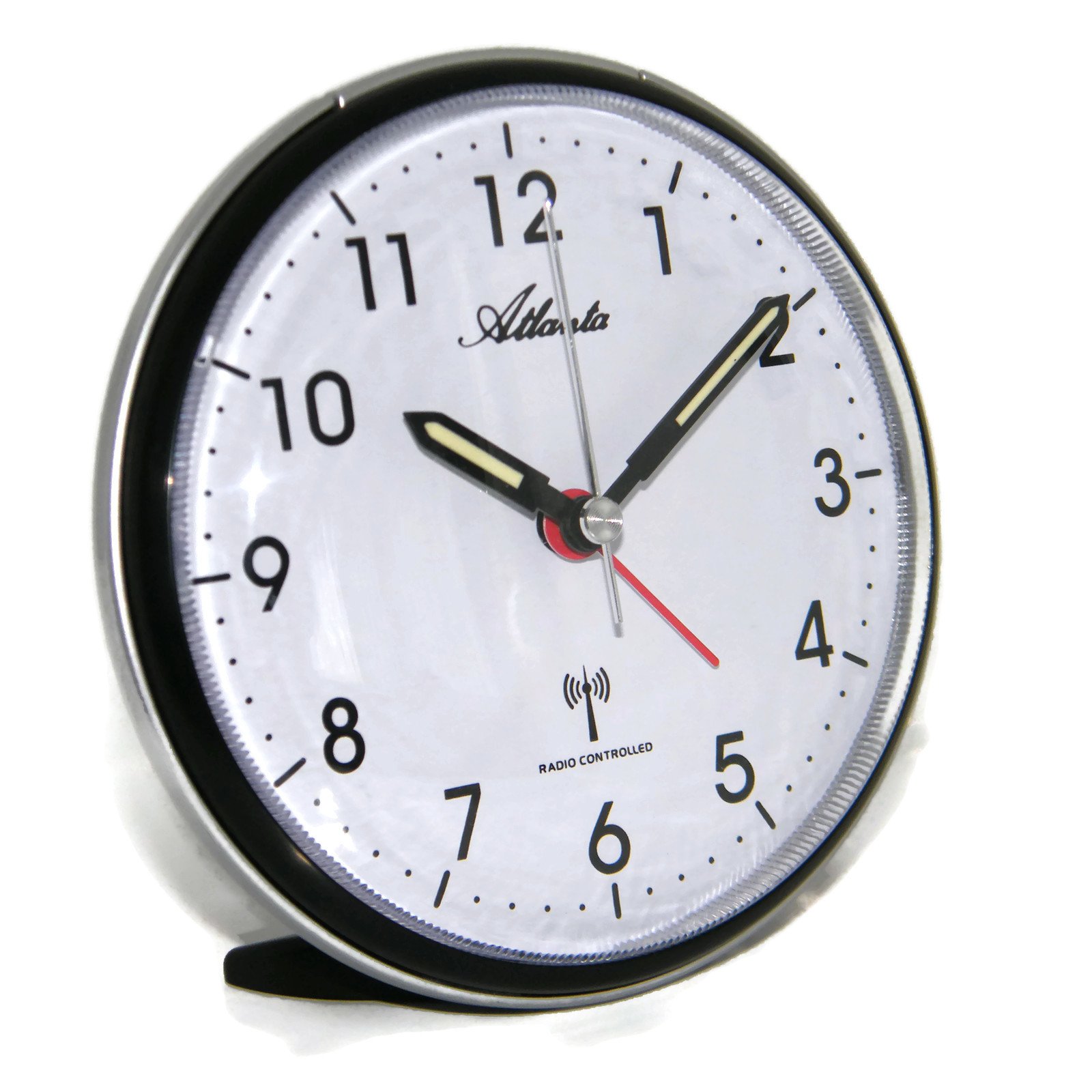 Atlanta 1828-7 Funkwecker Wecker Kunststoff Analog Licht Alarm schwarz