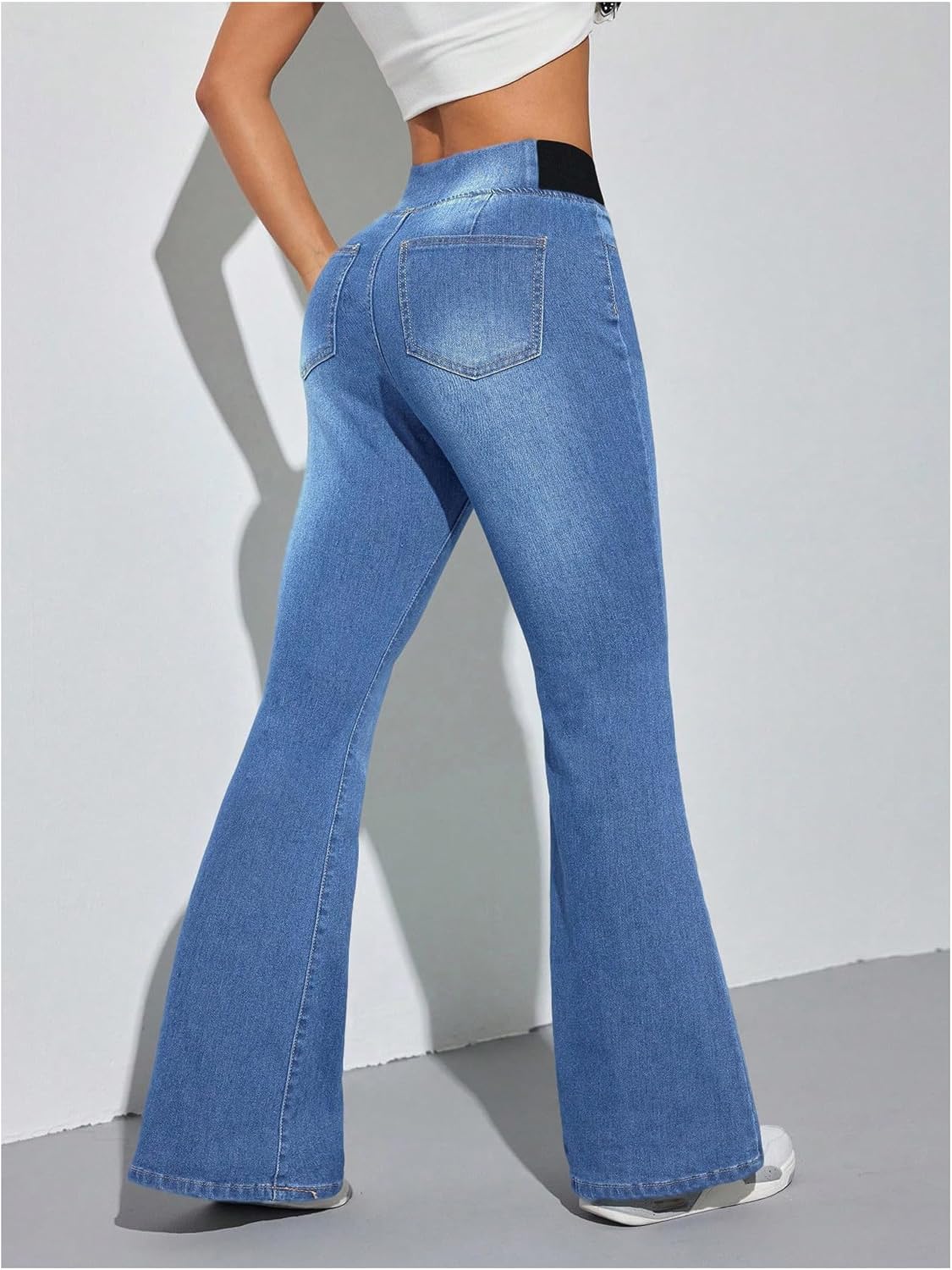 SOLY HUX Women's Flare Jeans Leggings High Waisted Stretch Bell Bottom Denim Pants - Image 3