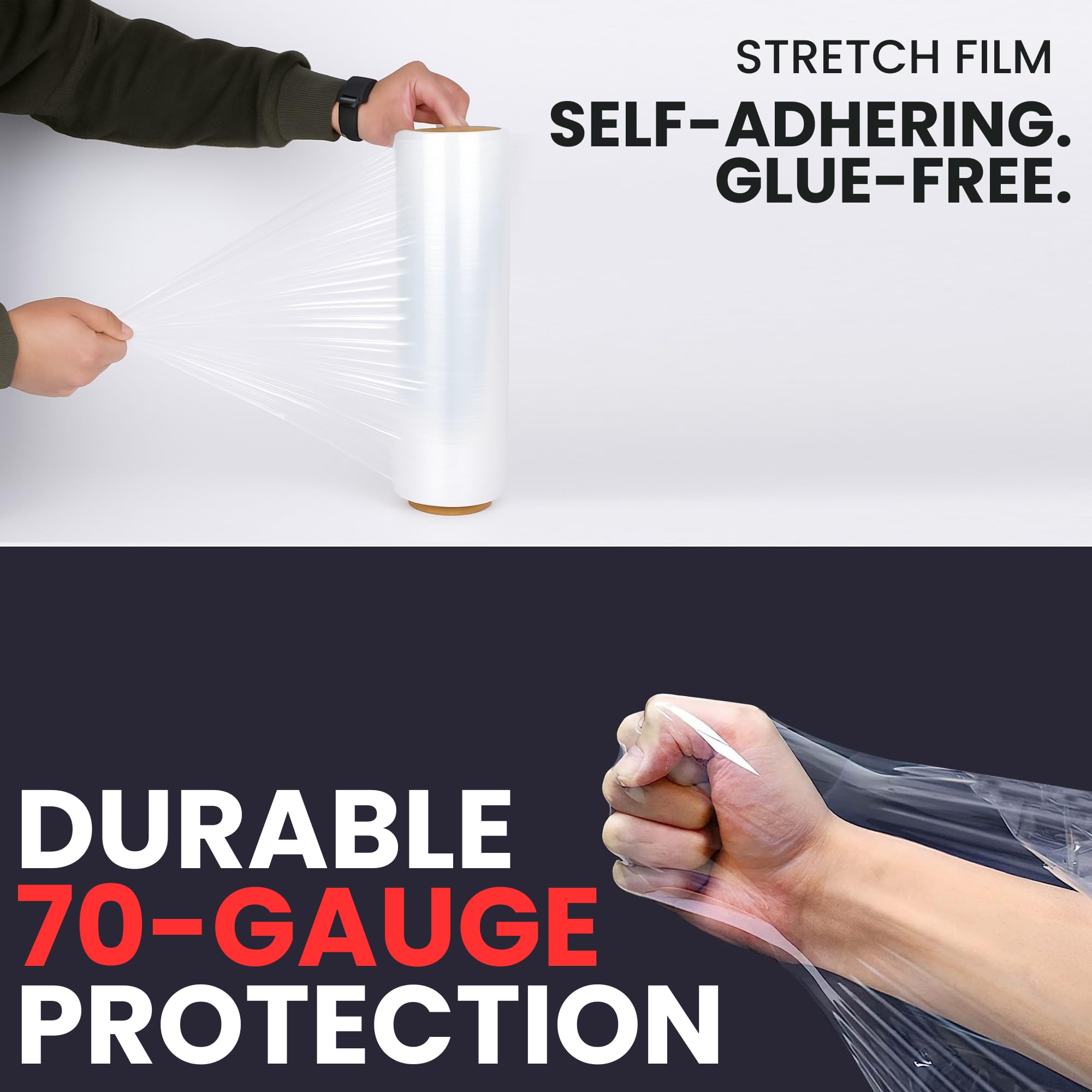 Starke Rollen Klarsicht-Paletten-Stretchfolie – 400 Mm Breit, 100+ M – Für Verpackung Und Versand