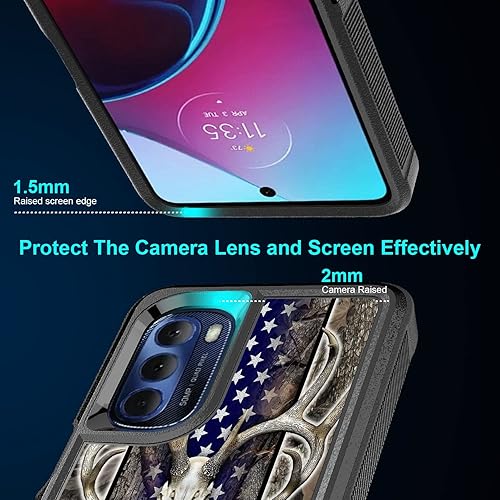 Miniatura 5 de CaseZoo Defender - Funda para Moto G Stylus 5G 2022, resistente 360, cuerpo completo, protección a prueba de golpes, plástico duro + goma de