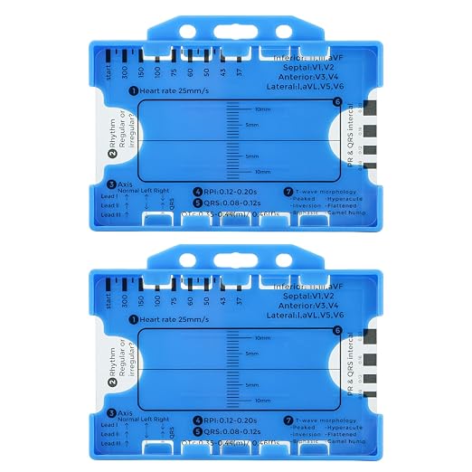 Regla ECG 7 pasos plástico con estuche 2 piezas miniatura 9