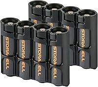 Vista 12 de Soporte para 12 baterías Storacell, AA Powerpax, color amarillo.