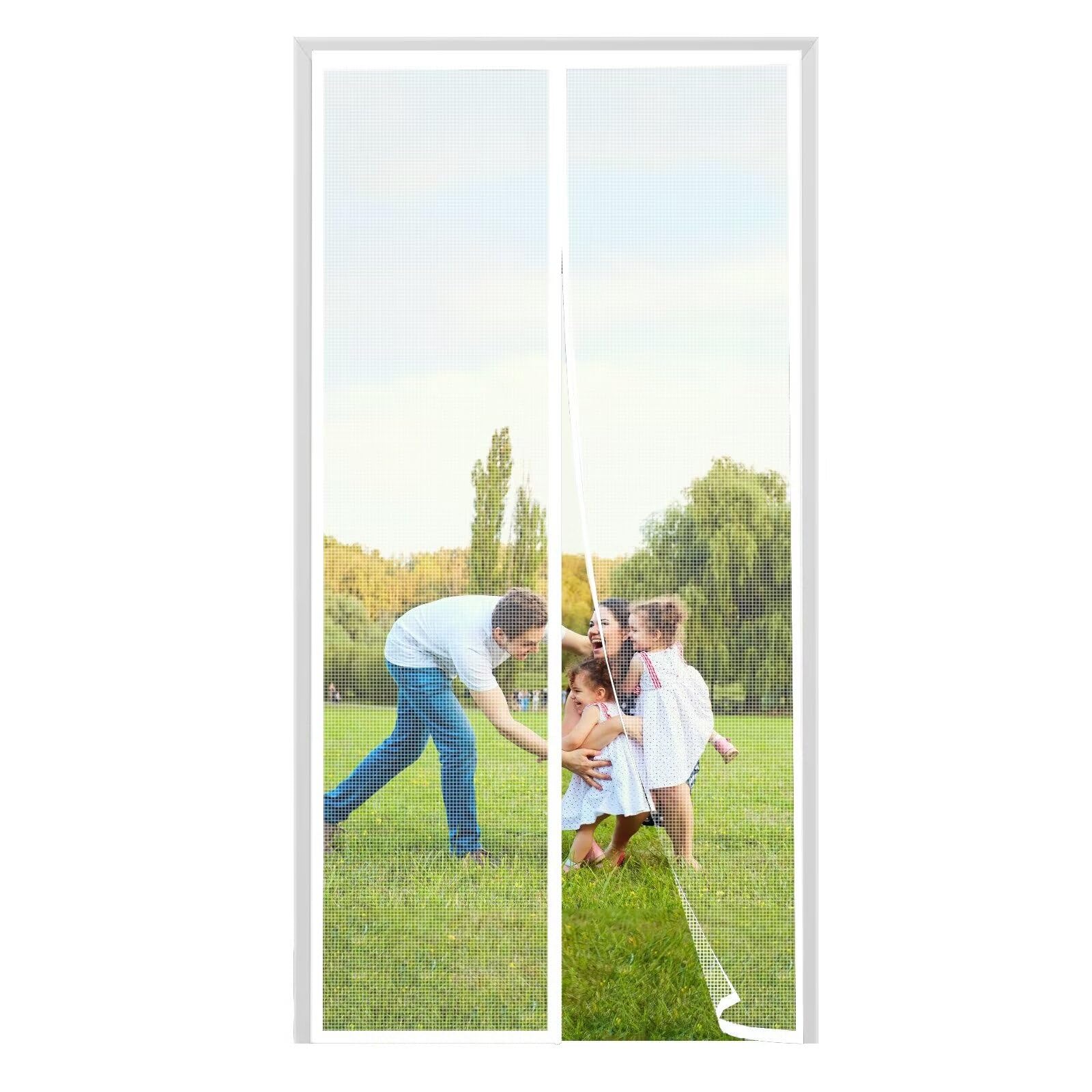 Magnetisches Fliegengitter Für Türen – 225x190 Cm, Schwarz, Hochdichtes Netz, Selbstklebend, Für Balkon & Küche