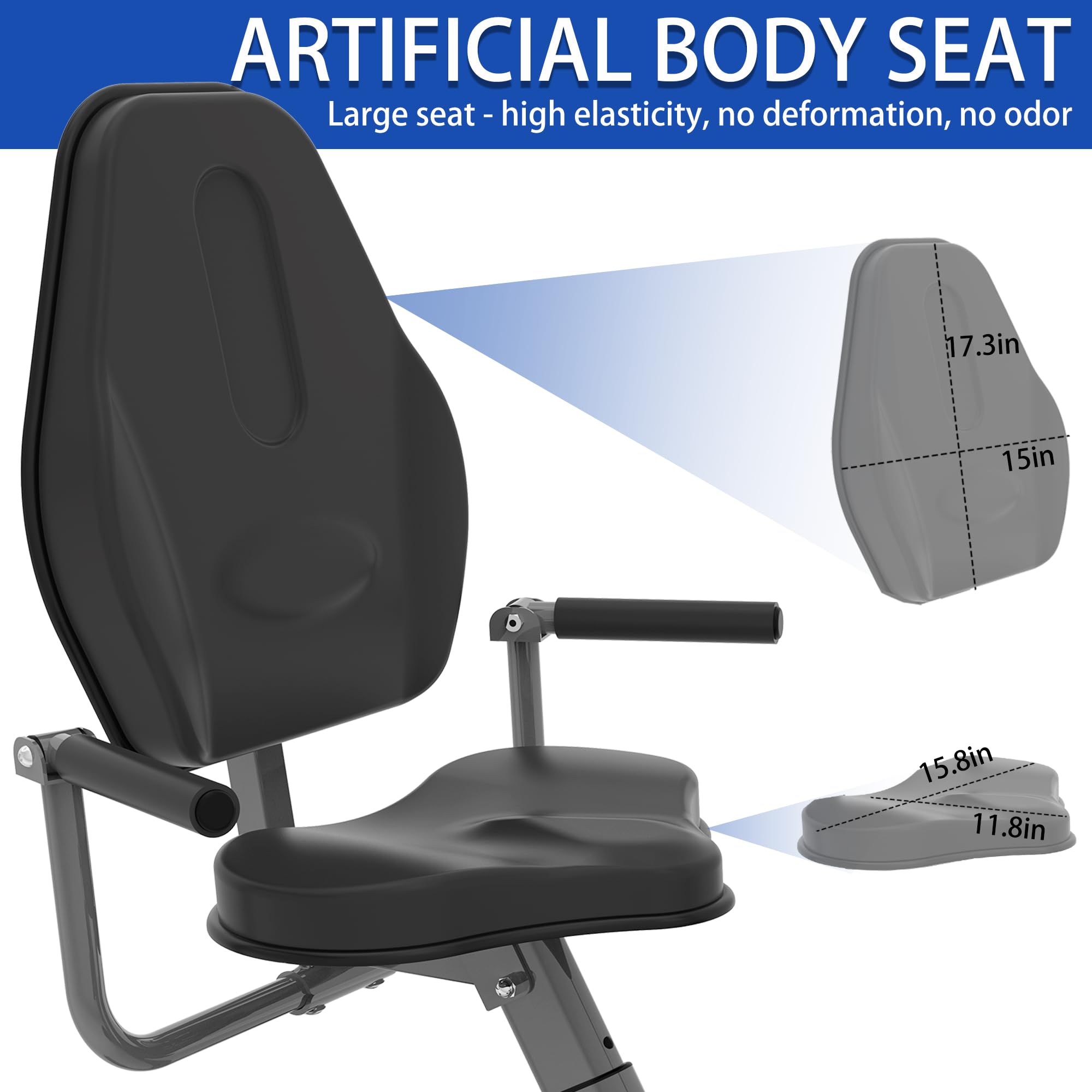 PU Large Seat for HNLIY Electric Exercise Bike Active Passive Knee Pedal Trainer Physical Therapy Assisted Rehabilitation Home Fitness Equipment