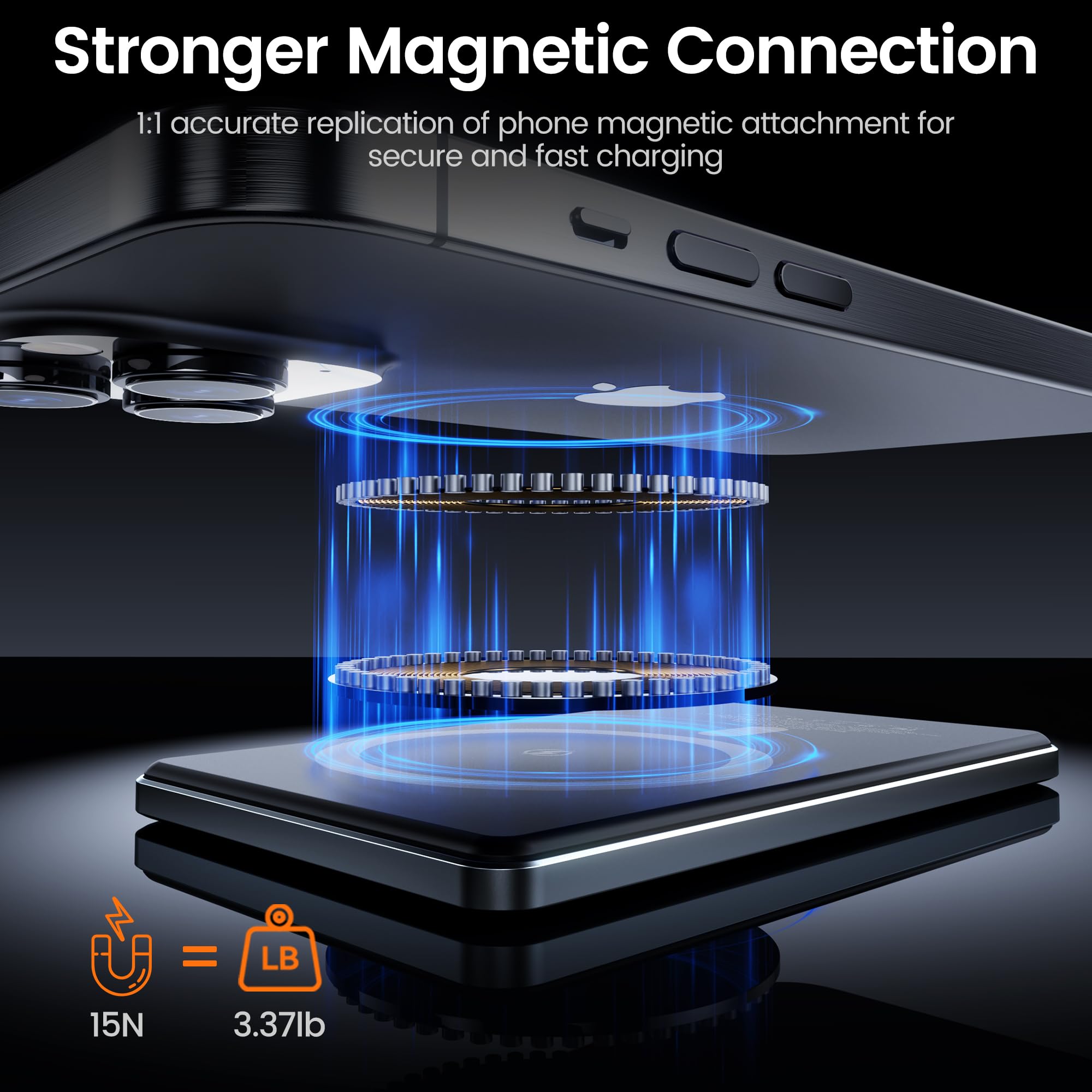 Power Bank Magnetico Sottile 5000mAh Con Ricarica Veloce 20W USB-C – Caricatore Portatile Per IPhone (MagSafe)