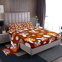 Vista 13 de Feelyou Juego de Sábanas Vintage con Flores Groovy Estilo Retro Sábanas Florales Boho con Sábana Bajera de Bolsillo Profundo para Niños Años 60 70